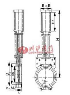 PZ673X-6、PZ673X-10_氣動漿液閥結構圖